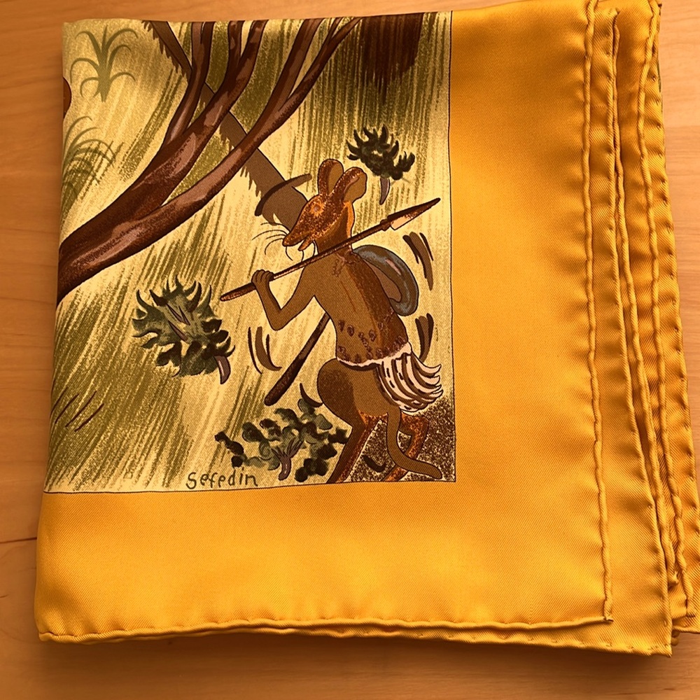 Hermes scarf “Kuggor tree” by the artist Sefedin.